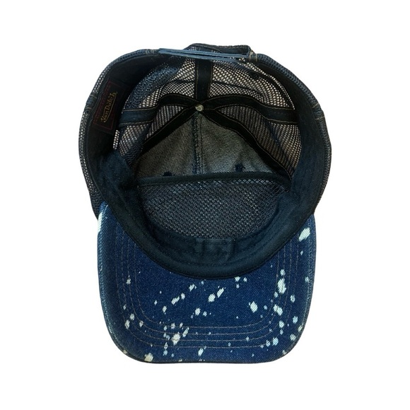 Von Dutch Original Denim Snapback Trucker Hat EUC - Picture 5 of 5